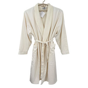 Kashwere Luxurious Shawl Collar Microfiber Robe Lined Unisex Cream 5XL NWT